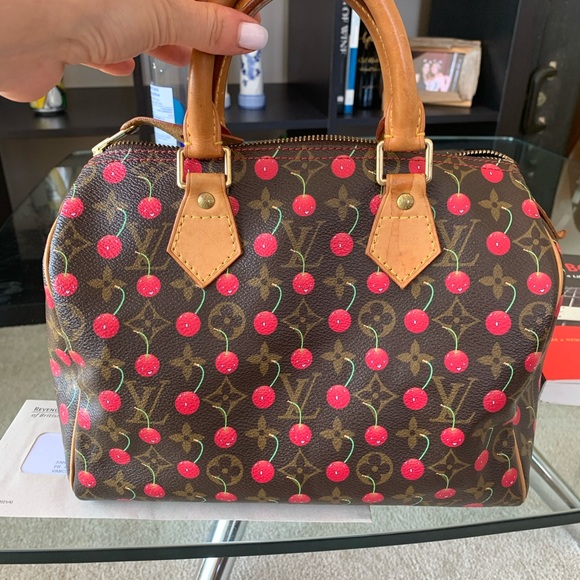 LOUIS VUITTON π Speedy 25 Monogram Cerises Cherry π - Picture 4 of 17